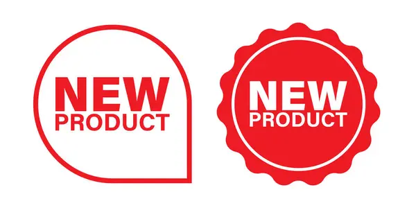 Nieuwe Product Label Badge Sticker Pictogram Set Rechtenvrije Stockvectors