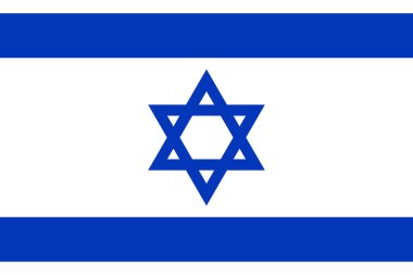 İsrail ulusal bayrağı illüstrasyonu