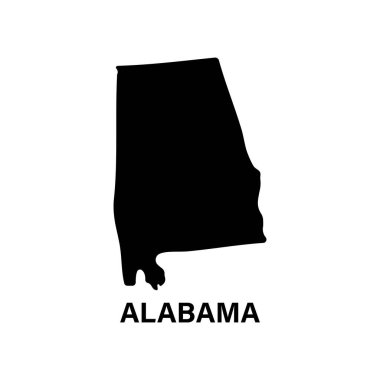 Alabama durum haritası siluet harita simgesi