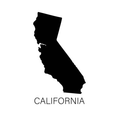 California eyaleti siluet haritası simgesi
