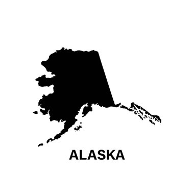 Alaska eyaleti harita siluet simgesi