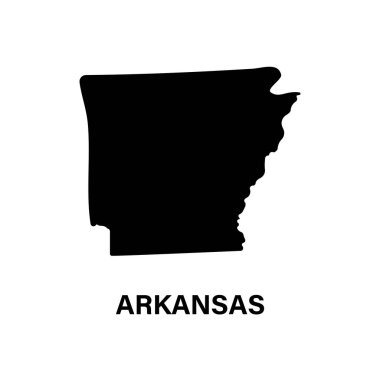 Arkansas eyalet haritası siluet simgesi