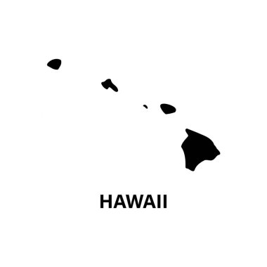Hawaii eyaleti harita siluet simgesi
