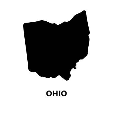 Ohio eyaleti harita siluet simgesi