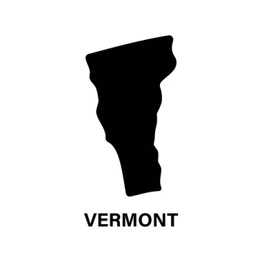 Vermont eyalet haritası siluet simgesi