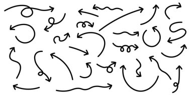 Ok simgesi basit tasarım seti