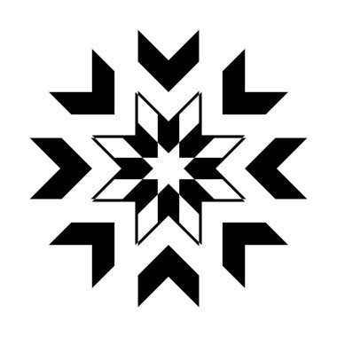 Soyut mozaik sanat objesi. çiçek, kar tanesi