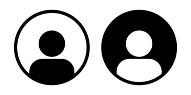 Kullanıcı simgesi simgesi basit tasarım
