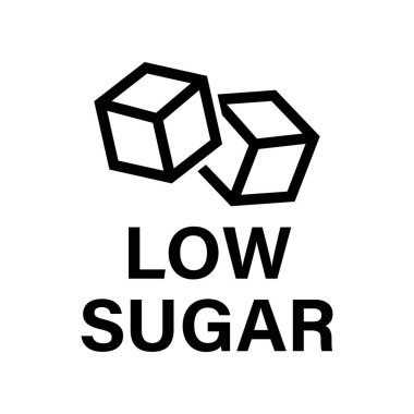 Düşük şeker ikonu sağlıklı gıda konsepti