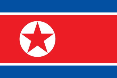 Kore Demokratik Halk Cumhuriyeti ulusal bayrak arka plan