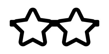 Yıldız gözlükleri eğlence gözlüğü simgesi 