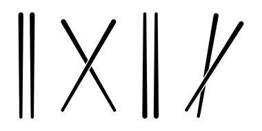 Çubuk simgesi basit tasarım seti