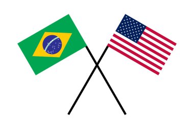 Bayraklar dost ülke Brezilya ve ABD