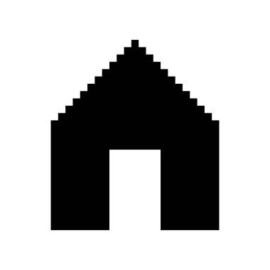 Ev simgesi pikseli basit tasarım