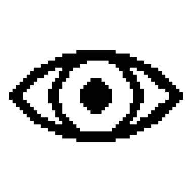 Göz simgesi piksel efekti basit tasarım