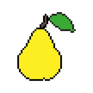 Armut meyve pikseli resim simgesi