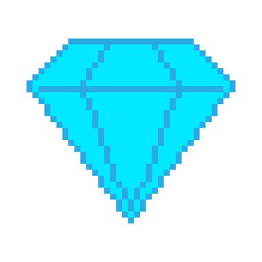 Piksel elmas simgesi retro tasarımı