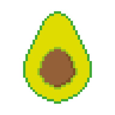 Avokado simgesi piksel sanat tasarımı