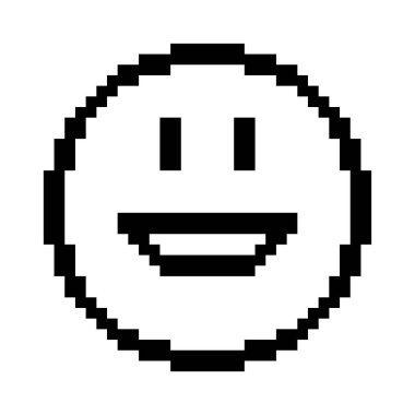 Piksel sanat gülümseme simgesi