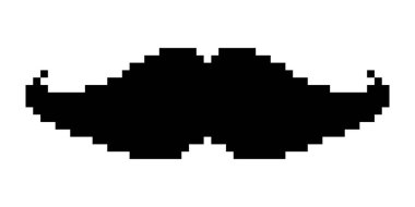 Bıyık simgesi pikseli basit tasarım