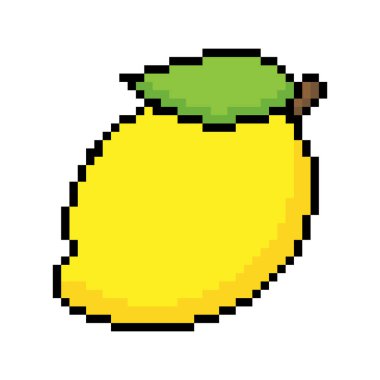 Limonlu meyve pikseli resim simgesi