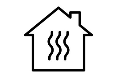 Ev ısıtma simgesi basit tasarım