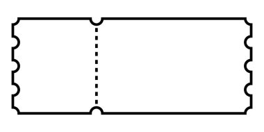Bilet çerçeve çizgisi arkaplan çizimi