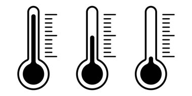 termometre simgesi seti