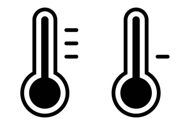 termometre simgesi seti