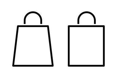 Alışveriş poşeti simgesi basit dizayn