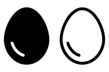 Yumurta simgesi basit tasarım