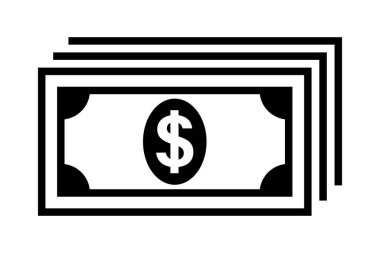 Dolar parası nakit ikonu basit tasarım