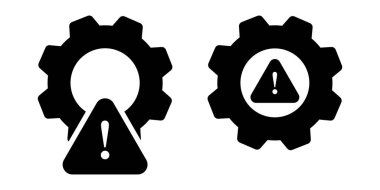 Dikkat ikonu. Kriz yönetimi. Teknik sorun