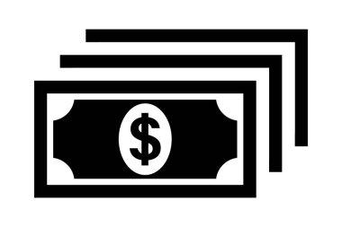 Dolar parası nakit ikonu basit tasarım