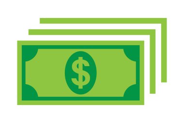 Dolar parası nakit ikonu basit tasarım