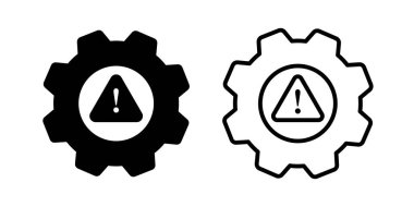 Dikkat ikonu. Kriz yönetimi. Teknik sorun