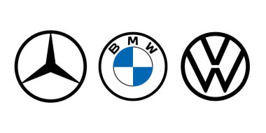 Alman araba logo simgesi seti