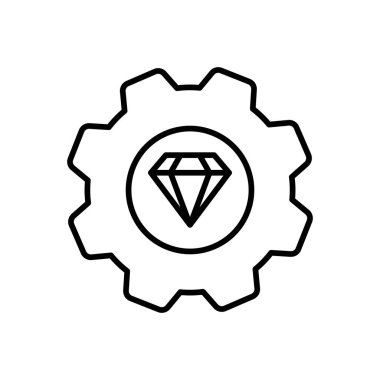 Operasyonel mükemmel dişli elmas simgesi
