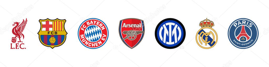 Barcelona, Internazionale, Bavaria, Liverpool Arsenal, Real Madrid, Psg,. Top europe soccer teams.