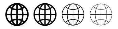 Globe web simgesi seti