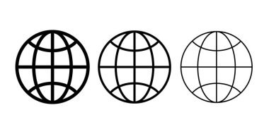 Globe web simgesi seti