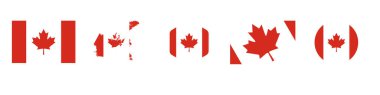 Canada fag stickers icon set