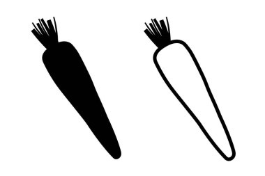 Havuç simgesi simgesi basit tasarım