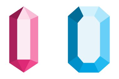 Elmas simgeleri ayarlandı. Farklı elmaslar