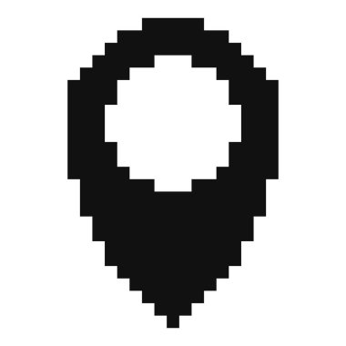 Konum piksel simgesi. Piksel sanatı