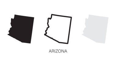 Arizona eyaleti harita simgesi seti