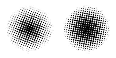 Yarıton efekti çember simgesi seti