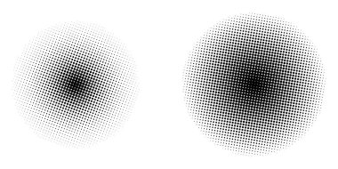 Yarıton efekti çember simgesi seti