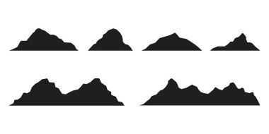 Dağlar simgeleri basit tasarım ayarlar