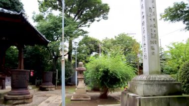 Çay seremonileri için eski bir Japon ahşap evi. Japon manzarası. Tokyo, Japonya